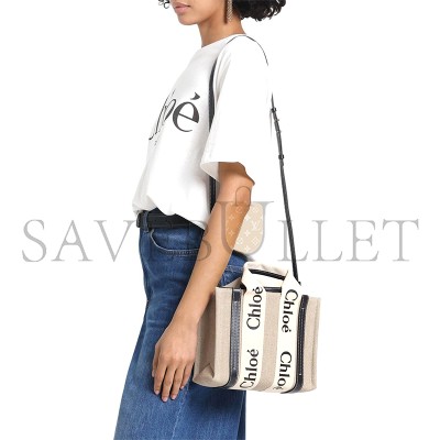 CHLOÉ WOODY SMALL CANVAS TOTE CHC22AS397 (26.5*20*8cm)